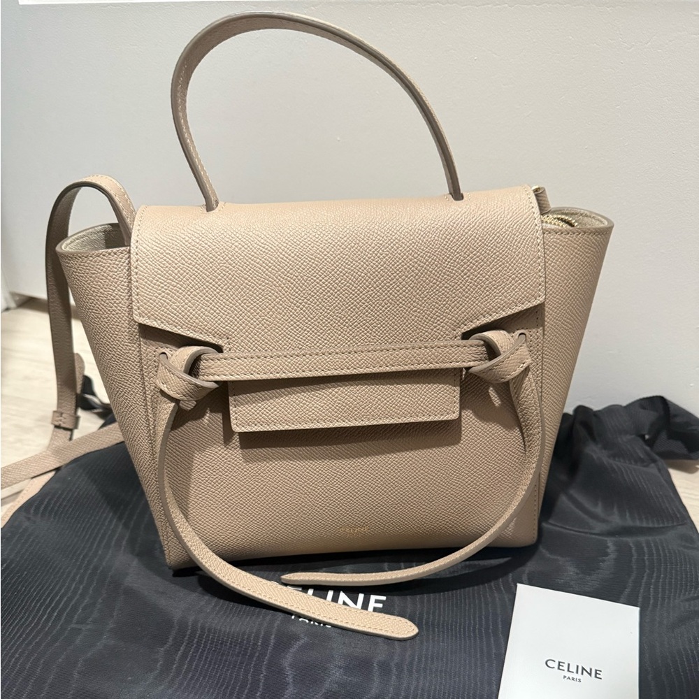 Celine Nano Belt Bag In Taupe- in like new condition